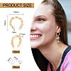 BENECREAT 12Pcs Brass Stud Earring Findings KK-BC0010-37-2