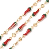 Brass Enamel Chain KK-CBA3B44-11G-1
