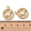 Copper Cash Brass Micro Pave Cubic Zirconia with Synthetic Opal Pendants KK-D096-08G-02-3
