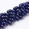 Dyed Grade A Natural Lapis Lazuli Beads Strands X-GSR8mmC123-1