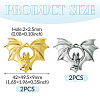4Pcs 2 Colors Tibetan Style Alloy Pendants FIND-TADJ0001-18-3