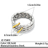 Two Tone 304 Stainless Steel Finger Rings WG54557-04-1