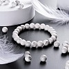 100Pcs 8mm Natural Howlite Round Beads DIY-LS0002-24-6