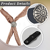 4Pcs 4 Styles PU Leather with Alloy Scarf Clips FIND-CL0002-25-6