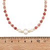 Gradient Color Gemstone & Natural Cultured Freshwater Pearl Beaded Necklaces NJEW-JN06316-02-3