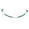 White Jade and Amethyst Necklaces NJEW-JN05340-3