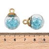Transparent Glass Bottle Pendants GLAA-L018-13-1-3
