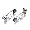 201 Stainless Steel Brooch Pin Back Safety Catch Bar Pins STAS-S117-022B-2