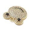 Brass Micro Pave Cubic Zirconia Pendants KK-L228-15G-2