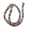 Electroplated Transparent Glass Beads Strands GL-CBA98F0-06A-07-3