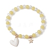 Glass Round Beaded Stretch Bracelets BJEW-JB09909-02-1