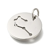 Anti-Tarnish 304 Stainless Steel Pendants STAS-M074-02E-P-2