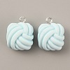 Opaque Resin Pendants LS-RESI-WH0029-24P-02-2