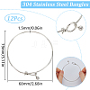 12Pcs 304 Stainless Steel Bangles BJEW-SC0001-28-2