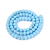 Electroplate Opaque Glass Beads Strands EGLA-Q132-6MM-01C-13-2