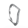 Rhodium Plated 925 Sterling Silver Micro Pave Cubic Zirconia Finger Ring for Women RJEW-F150-15B-01P-1