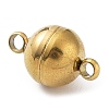 Ion Plating(IP) 304 Stainless Steel Magnetic Clasps with Loops X-STAS-G173-05G-8MM-1