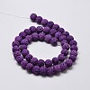 Natural Lava Rock Round Bead Strands G-I124-6mm-08-3