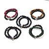 Heart Alloy Charm Stretch Bracelets Set for Couples BJEW-JB06740-1
