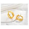 Brass Ring Hoop Earrings for Women EJEW-A121-17A-G-1