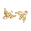 Brass Micro Pave Cubic Zirconia Pendants KK-F908-02G-02-2