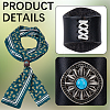 2Pcs 2 Colors Leather & Alloy & Synthetic Turquoise Scarf Clips AJEW-CL0005-24C-6