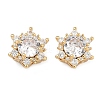Brass Pave Cubic Zirconia Multi-Strands Links KK-B172-09G-03-1