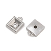 304 Stainless Steel Charm Rhinestone Settings SA-CBAC865-07E-P-2