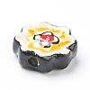 Handmade Porcelain Flower Beads PORC-J008-04B-5