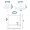 SUPERFINDINGS 1 Set Transparent Acrylic Earring Hanging Display Stands EDIS-FH0001-07-2
