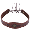 PU Leather & Alloy Headbands Hair Accessories for Women Girls OHAR-WH20009-02A-02-7