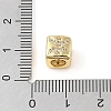 Brass Micro Pave Clear Cubic Zirconia European Beads KK-K368-01G-12-3