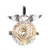 Rack Plating Brass Cage Pendants KK-R036-01-1