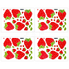 PVC Waterproof Strawberry Self Adhesive Stickers DIY-WH0502-31-1