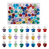 Spritewelry 96Pcs 24 Style Faceted Transparent Glass Charms GLAA-SW0001-04-1