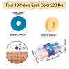 2100Pcs 10 Colors Handmade Polymer Clay Beads CLAY-BT0001-04-3