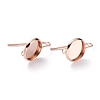 304 Stainless Steel Earring Settings STAS-O141-02RG-2