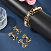 6Pcs Brass Micro Pave Cubic Zirconia Fold Over Clasps KK-BBC0021-30-5