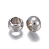 Tarnish Resistant 201 Stainless Steel European Beads STAS-P236-35P-2