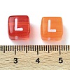 Spray Painted Transparent Acrylic Beads MACR-K365-07L-3