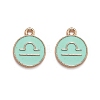 Alloy Enamel Pendants ENAM-S124-01A-15K-1