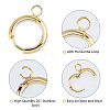 201 Stainless Steel Huggie Hoop Earring Findings FIND-DC0006-43B-5