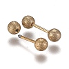 304 Stainless Steel Ball Stud Earrings EJEW-H113-01G-C-2