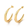 Rack Plating Brass Twist Ring Stud Earrings for Women EJEW-P221-49G-1