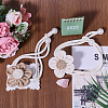 4pcs 2 Colors Linen & ABS Plastic Flower Curtain Tiebacks AJEW-GL0002-84-5