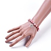 (Jewelry Parties Factory Sale)Stretch Pentacle Charm Bracelets BJEW-JB04567-05-4