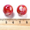 Christmas Theme Plating Acrylic Beads OACR-M022-08B-3