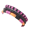 3Pcs Halloween Theme Handmade Polymer Clay Beaded Stretch Bracelets X1-BJEW-TA00466-5
