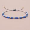 Glass & Brass Round Beads Braided Bead Bracelets RD6595-9-1