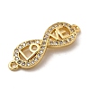 Brass Micro Pave Cubic Zirconia Connector Charms KK-I360-033G-2
